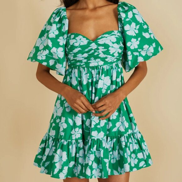 NEW AMUR Martine Floral Tropical Mini‎ Dress Size 4 - Picture 2 of 16